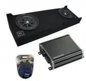 Compatible with 2007-2013 GMC Sierra Crew Cab Truck Kicker Comp C10 Dual 10" Sub Box Enclosure & CXA800.1 Amp
