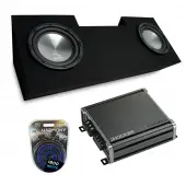 Compatible with 82-92 Pontiac Firebird Coupe Harmony A102 Dual 10" Sub Box Enclosure & CXA800.1