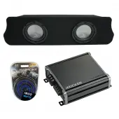 Compatible with 1994-2004 Ford Mustang Coupe Harmony A122 Dual 12" Loaded Sub Box Bundle with CXA800.1 Amp & Install Kit