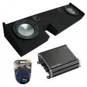 Compatible with 2009-2014 Ford F-150 Ext Super Cab Truck Harmony A122 Dual 12" Sub Box & CXA800.1
