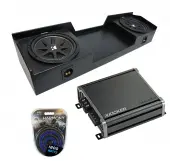 1999-2006 GMC Sierra Ext Cab Truck Kicker Comp C12 Dual 12" Rhino Coated Sub Box & CXA800.1 Amp
