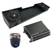 1988-1998 Chevy Silverado Ext Truck Kicker Comp C12 Dual 12" Rhino Coated Sub Box & CXA800.1 Amp