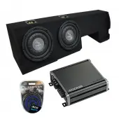 Compatible with 2001-2003 Ford F-150 Super Crew Truck Harmony F104 Dual 10" Sub Box & CXA800.1