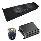 Compatible with 2009-2015 Ford F-150 Super Crew Truck Kicker CompVT CVT12 Dual 12" Sub Box Enclosure & CXA800.1 Amp