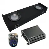 Compatible with 1997-1999 Ford F-150 Super Ext Cab Truck Harmony A102 Dual 10" Loaded Sub Box Bundle with Kicker CXA800.1 Amp & Install Kit