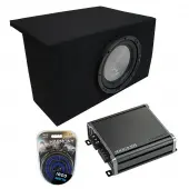 Compatible with 2005-2014 Ford Mustang Coupe Harmony Audio A102 Single 10" Sub Box & CXA800.1 Amp