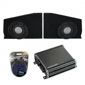 Compatible with 2010-2015 Chevy Camaro Coupe Rear Side Harmony F104 Dual 10" Sub Box & CXA800.1