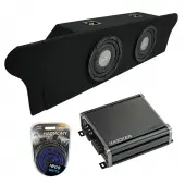 Compatible with 2010-2015 Chevy Camaro Coupe Trunk Harmony F104 Dual 10" Sub Box & CXA800.1 Amp