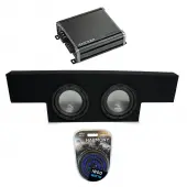 Compatible with 01-06 Chevy Silverado Non-HD Crew Truck Harmony A102 Dual 10" Sub Box & CXA800.1