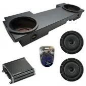 Compatible with 2002-2013 Cadillac Escalade EXT Underseat Kicker CompVT CVT12 Dual 12 Rhino Coated Sub Box Enclosure & CXA800.1 Amp
