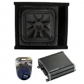 Kicker L7S12 Solo-Baric Subwoofer Ported Box with CXA800.1 Amp & Install Kit