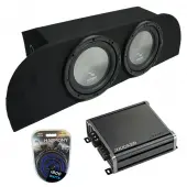 Compatible with 2003-2008 Nissan 350Z Coupe Harmony A102 Dual 10" Strut Sub Box & CXA800.1