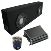 Universal Regular Cab Truck Harmony F104 Dual 10" Black Sub Box & CXA800.1 Amp