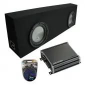 Universal Regular Cab Truck Harmony A122 Dual 12" Black Sub Box & CXA800.1 Amp