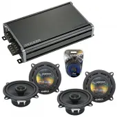 Compatible with BMW 5 Series 1997-2008 Factory Speaker Replacement Harmony (2) R5 & CXA360.4 Amp