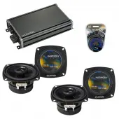 Compatible with BMW 6 Series 2005-2008 Factory Speaker Replacement Harmony (2) R4 & CXA360.4 Amp