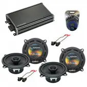 Compatible with Chevy Venture Van 1997-2005 Factory Speaker Replacement Harmony (2)R5 & CXA360.4 Amp