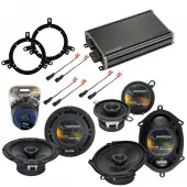 Compatible with Dodge Neon 1995-2001 Factory Speaker Replacement Harmony Audio Bundle Speakers & CXA360.4 Amp