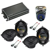 Compatible with Ford Econoline Full Size Van 82-85 Speaker Replacement Harmony (2)R68 & CXA360.4 Amp