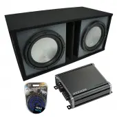 Universal Car Stereo Paintable Ported Dual 12" Harmony A122 Sub Box & CXA800.1