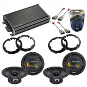 Compatible with Honda Civic 2001-2005 Factory Speaker Replacement Harmony Audio Bundle (2) R65 & CXA360.4 Amp
