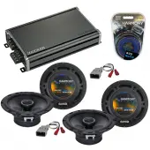 Compatible with Honda Pilot 2003-2008 Factory Speaker Replacement Harmony Audio Bundle (2) R65 & CXA360.4 Amp