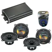 Compatible with Lexus ES 250 1990-1991 Factory Speaker Replacement Harmony (2) R5 & CXA360.4 Amp