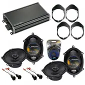 Compatible with Lincoln MKZ 2007-2009 Factory Speaker Replacement Harmony (2) R68 & CXA360.4 Amp