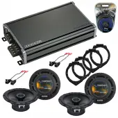 Compatible with Pontiac G5 2007-2010 Factory Speaker Replacement Harmony (2) R65 & CXA360.4 Amp