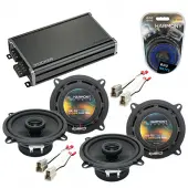 Compatible with Suzuki Sidekick 1989-1991 Factory Speaker Replacement Harmony (2) R5 & CXA360.4 Amp