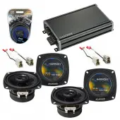 Compatible with Suzuki Sidekick 1992-1995 Factory Speaker Replacement Harmony (2) R4 & CXA360.4 Amp