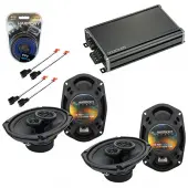 Compatible with Chrysler Sebring Sedan 02-05 OEM Speaker Replacement Harmony (2) R69 & CXA360.4 Amp