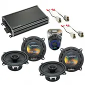 Compatible with Mazda RX7 1986-1989 OEM Speaker Replacement Harmony (2) R5 & CXA360.4 Amplifier