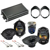 Compatible with Mercury Grand Marquis 95-97 OEM Speaker Replacement Harmony Speakers & CXA360.4 Amp