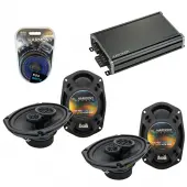 Compatible with Mitsubishi Eclipse 06-12 OEM Speaker Replacement Harmony (2) R69 & CXA360.4 Amp