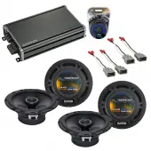 Compatible with Acura MDX 2001-2006 Factory Speaker Replacement Harmony Audio Bundle (2) R65 & CXA360.4 Amp