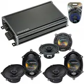 Compatible with BMW 323 1997-2001 Factory Speaker Replacement Harmony (2)R68 R5 & CXA360.4 Amp