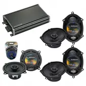 Compatible with BMW 328 1997-2001 Factory Speaker Replacement Harmony (2)R68 R5 & CXA360.4 Amp