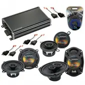 Compatible with Dodge Lancer 1986-1989 Factory Speaker Replacement Harmony Speakers & CXA360.4 Amp