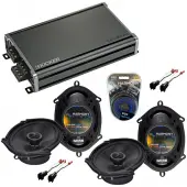 Compatible with Ford Edge 2007-2010 Factory Speaker Replacement Harmony (2) R68 & CXA360.4 Amp