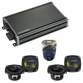 Compatible with Suzuki Samurai 1986-1995 Factory Speaker Replacement Harmony (2) R4 & CXA360.4 Amp