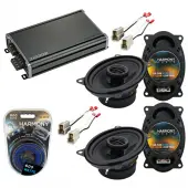 Compatible with Volkswagen Dasher 76-81 Factory Speaker Replacement Harmony (2) R46 & CXA360.4 Amp