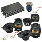 Compatible with Cadillac Seville 1984-1991 OEM Speaker Replacement Harmony Speakers & CXA360.4 Amp