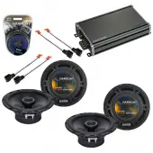 Compatible with Jeep Cherokee 1997-2001 OEM Speaker Replacement Harmony (2) R65 & CXA360.4 Amp