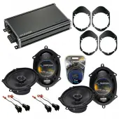 Compatible with Mazda B-series Pickup 98-09 OEM Speaker Replacement Harmony (2) R68 & CXA360.4 Amp