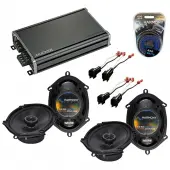 Compatible with Mazda Tribute 2001-2006 OEM Speaker Replacement Harmony (2) R68 & CXA360.4 Amp