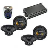 Compatible with Mercury Milan 2006-2008 OEM Speaker Replacement Harmony (2) R65 & CXA360.4 Amp