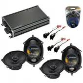 Compatible with Mercury Sable 2008-2009 OEM Speaker Replacement Harmony (2) R68 & CXA360.4 Amp