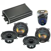 Compatible with Plymouth Acclaim 1989-1995 OEM Speaker Replacement Harmony Speakers & CXA360.4 Amp