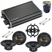 Compatible with Toyota Highlander 2006-2007 OEM Speaker Replacement Harmony (2) R65 & CXA360.4 Amp